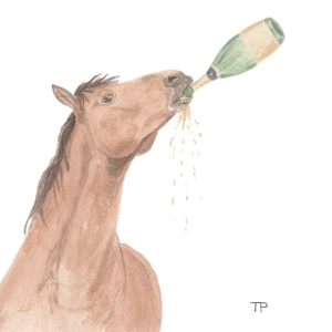 Horse with Champagne